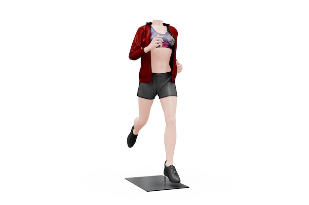 Female Sport Outfit Mock-Up Isolated – Free Download