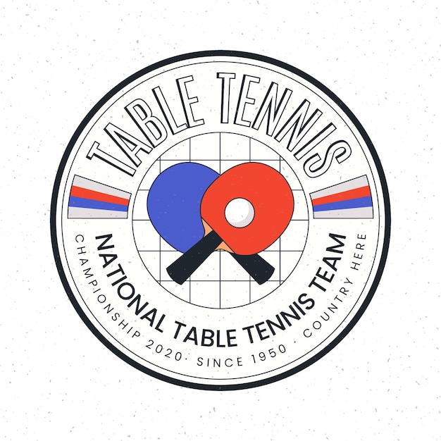 Detailed table tennis logo concept – Free Stock Photo