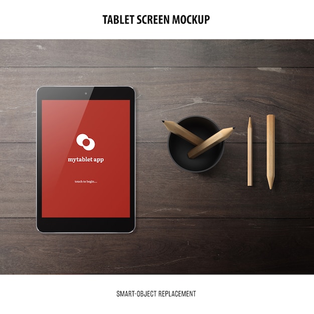 Tablet screen mockup