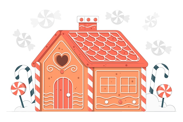 Gingerbread House Concept Illustration