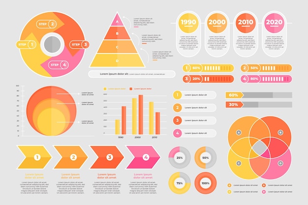 Vector Templates: Flat Infographic Element Collection Free Download