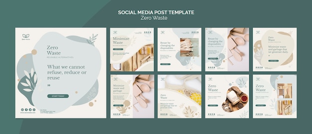 Zero Waste Products Social Media Post Template