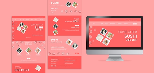 Sushir Template Concept – Free Downloadable PSD Template