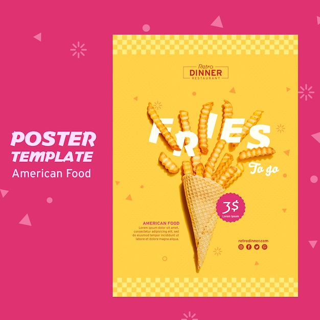 American Food Concept Poster Template – Free Download