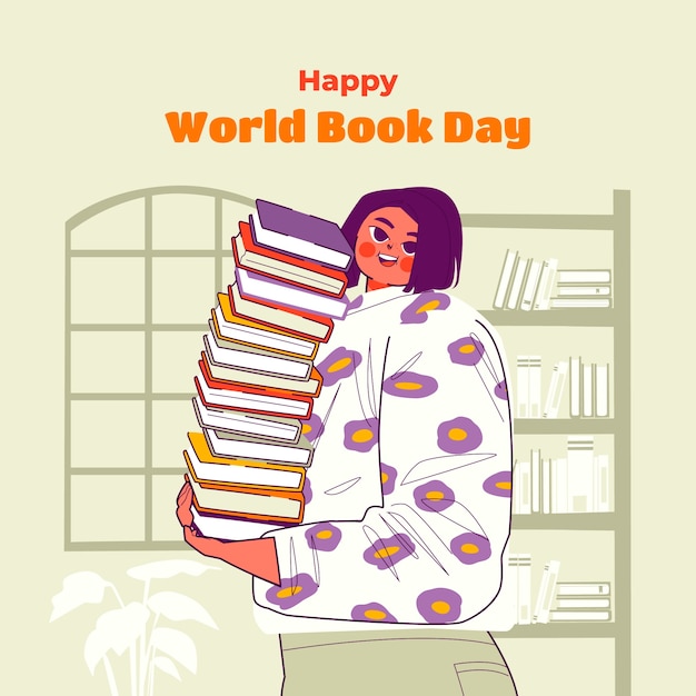 Flat Illustration for World Book Day Celebration