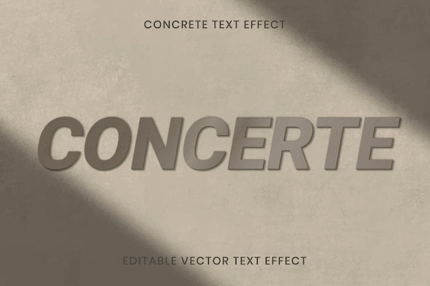 Concrete Texture Text Effect – Free Vector Editable Template