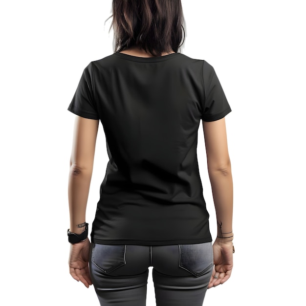 Blank Black T-Shirt Mockup Front View – Free Download