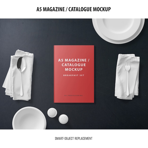 A5 Magazine Catalogue Mockup – Free Download