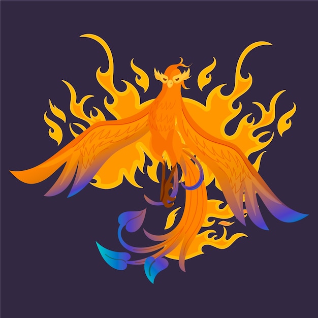 Hand Drawn Phoenix Illustration