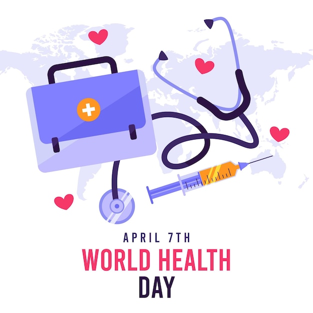 World Health Day Celebration Vector Illustration – Free Download