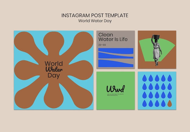 World Water Day Instagram Posts Template