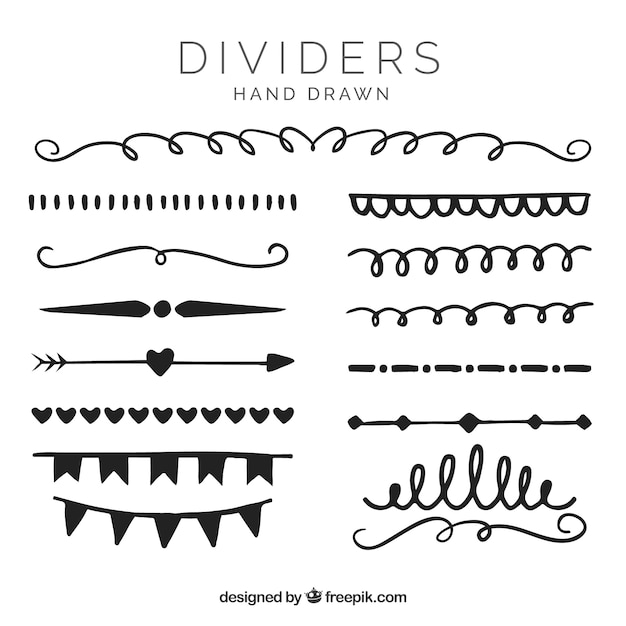 Hand Drawn Style Dividers Collection