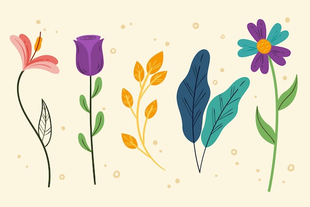 Vector Templates: Spring Flower Collection for Free Download