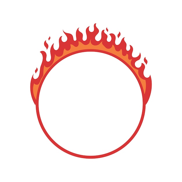 Flame Outline Circle Vector Templates for Free Download