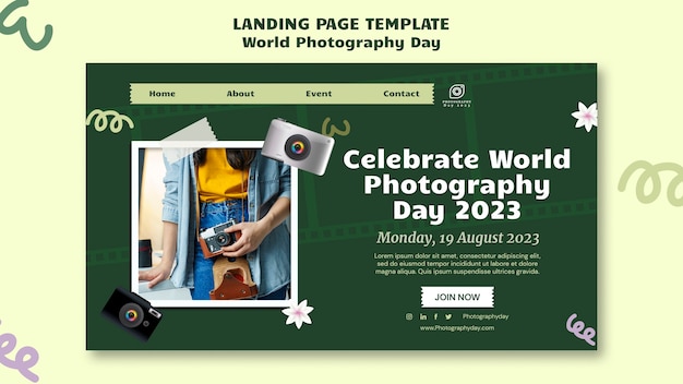 World Photography Day Landing Page Template