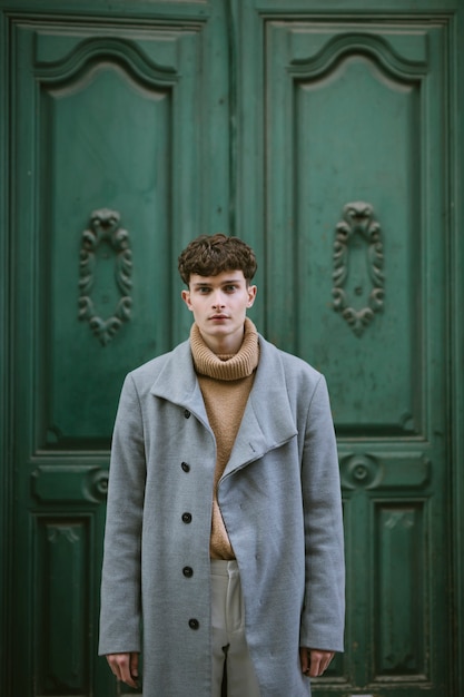 Young Man with Long Coat