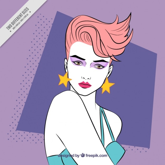 Illustration of Eighties Woman – Free Stock Photo Download