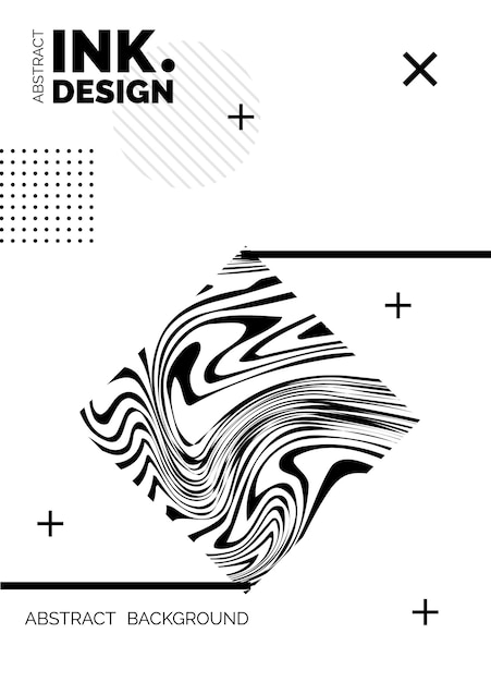 Black Lines Poster Template