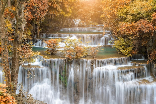 Huai Mae Khamin Waterfall tier 4 in Khuean Srinagarindra National Park, Kanchanaburi Thailand – Free Stock Photo Download