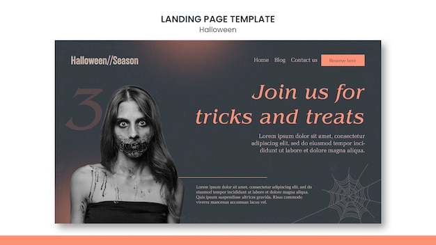 Halloween Celebration Landing Page Template