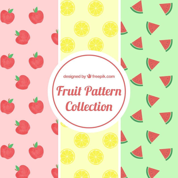 Fruit Patterns in Flat Design – Free Download