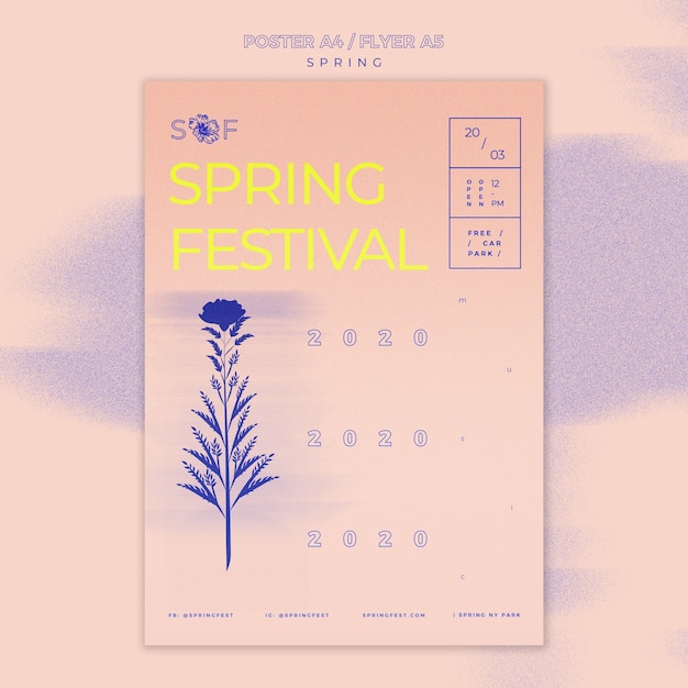 Spring music festival poster – Free Download