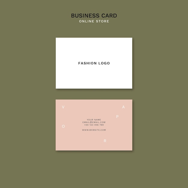 Horizontal Business Card for Minimalistic Online Fashion Store