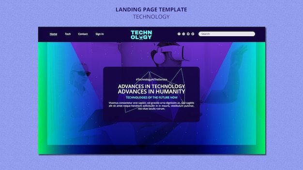 Gradient Technology Landing Page Template