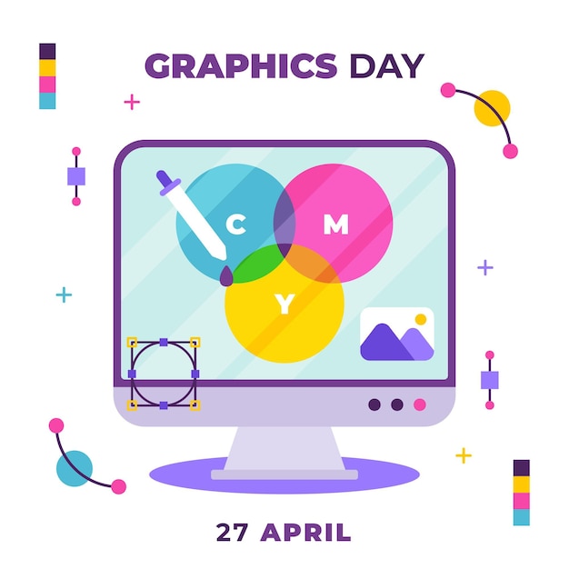 Vector Templates: Flat World Graphics Day Illustration