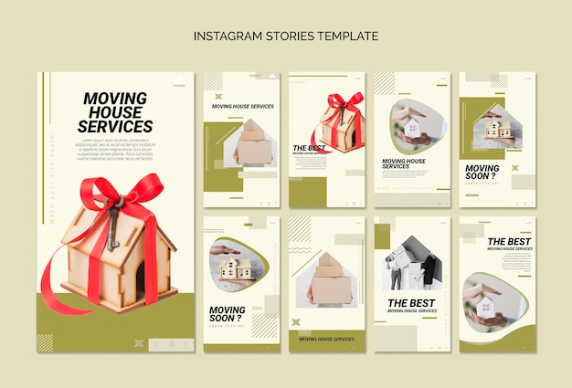 Instagram Stories Collection for Moving House Services