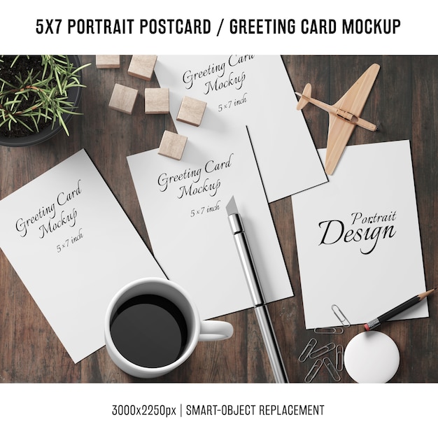 Greeting Card Mock Up Template – Free Download