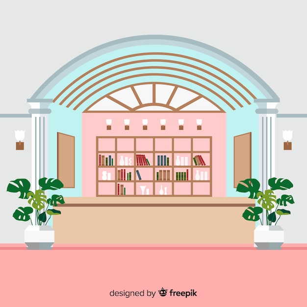 Modern Reception Composition with Flat Design