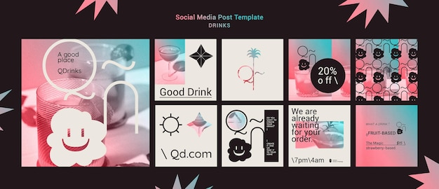 Drinks Social Media Post Template