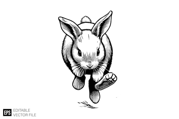 Bunny Vector Design Illustration of Rabbit