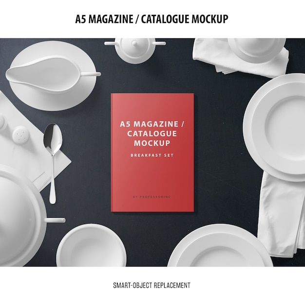 A5 Magazine Cover Catalogue Mockup