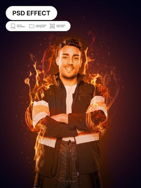 Fire Photo Effect Free Download – PSD Templates