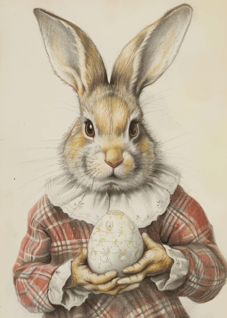 Vintage Easter Bunny Illustration – Free Download