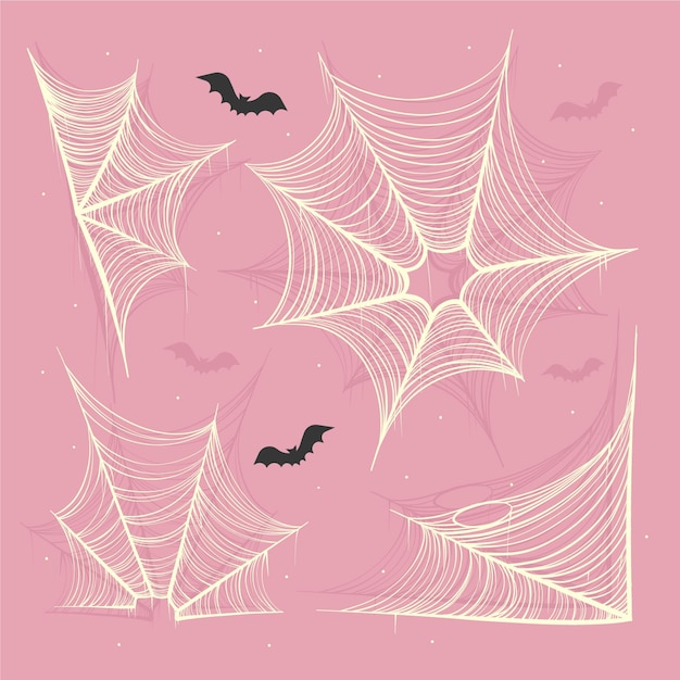 Realistic Halloween Spider Webs Collection