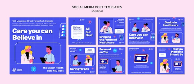 Flat Design Medical Template