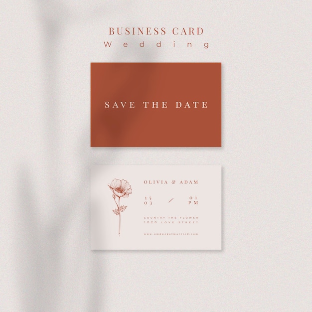 Wedding business card template