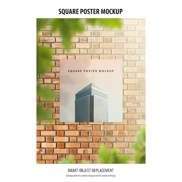 Square Poster Mockup – Free Download