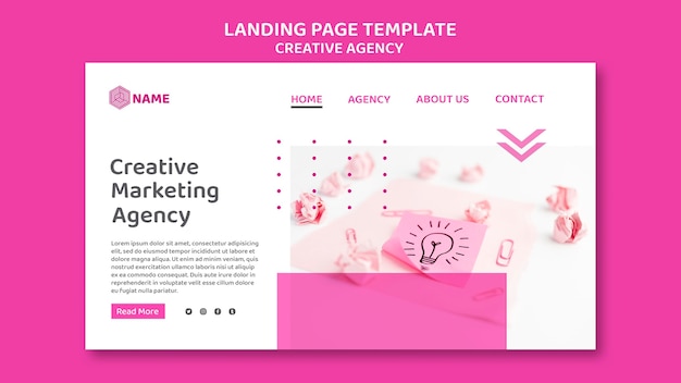 PSD Templates: Creative Agency Landing Page Template