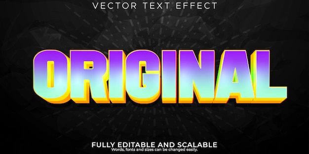 Text Effect Editable Bold and Colorful Text Style Vector Templates