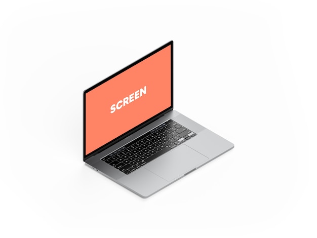 Isometric Laptop #2 – Free Download PSD Template for Stock Photos