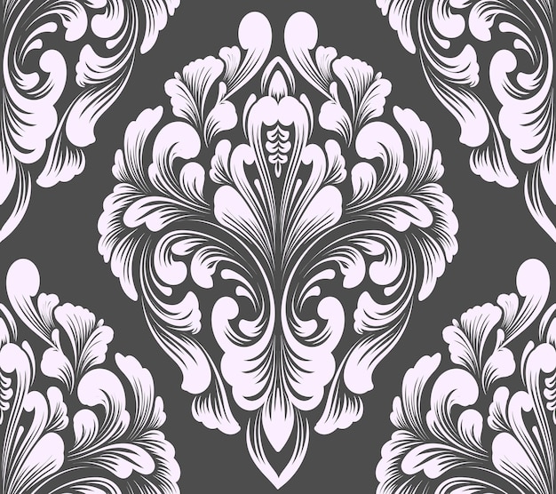 Vector Templates: Damask Seamless Pattern Element