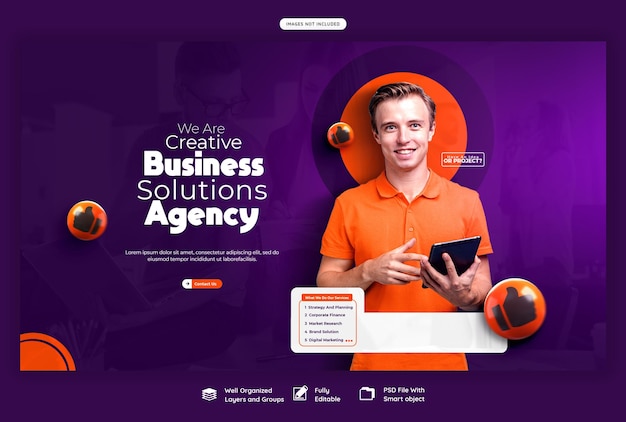 Digital Marketing Agency and Corporate Web Banner Template