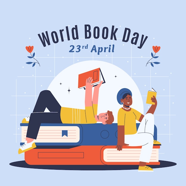 Flat Illustrations for World Book Day Celebration