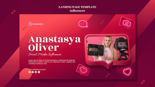 Influencer Concept Landing Page Template