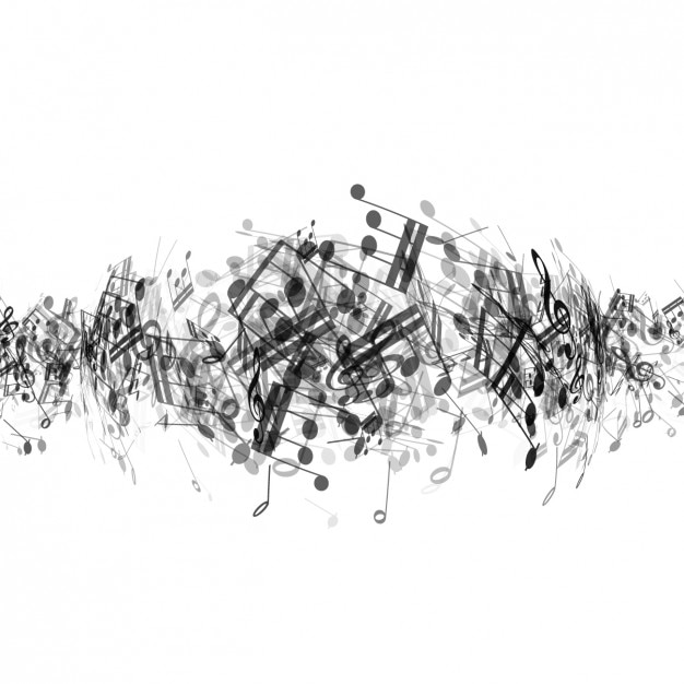 Abstract Musical Notes Background – Free Download