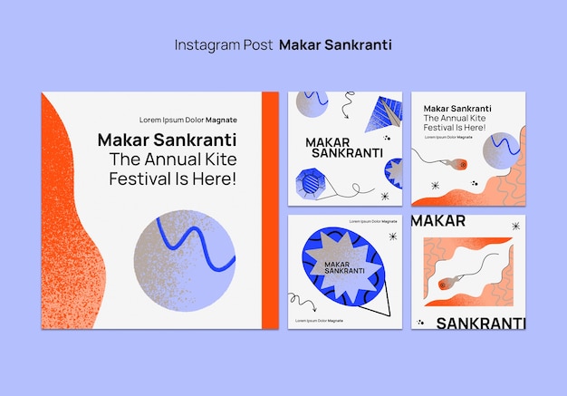 Makar Sankranti Template Design